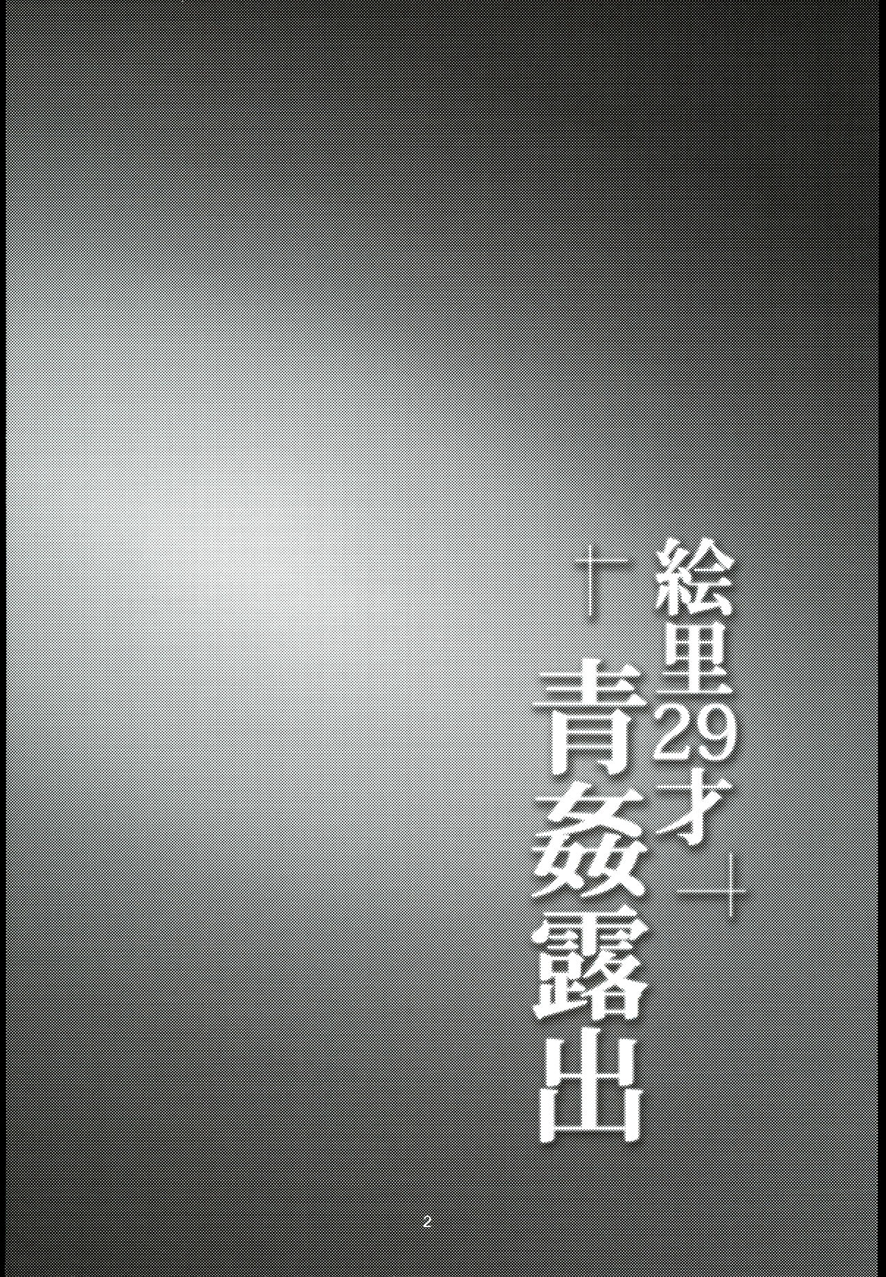 (C89) [WindArTeam (WindArt)] Eri 29-sai Aokan Roshutsu (Love Live!) [Chinese] [无毒汉化组] (C89) [風芸WindArTeam (WindArt)] 絵里29才青姦露出 (ラブライブ!) [中国翻訳]