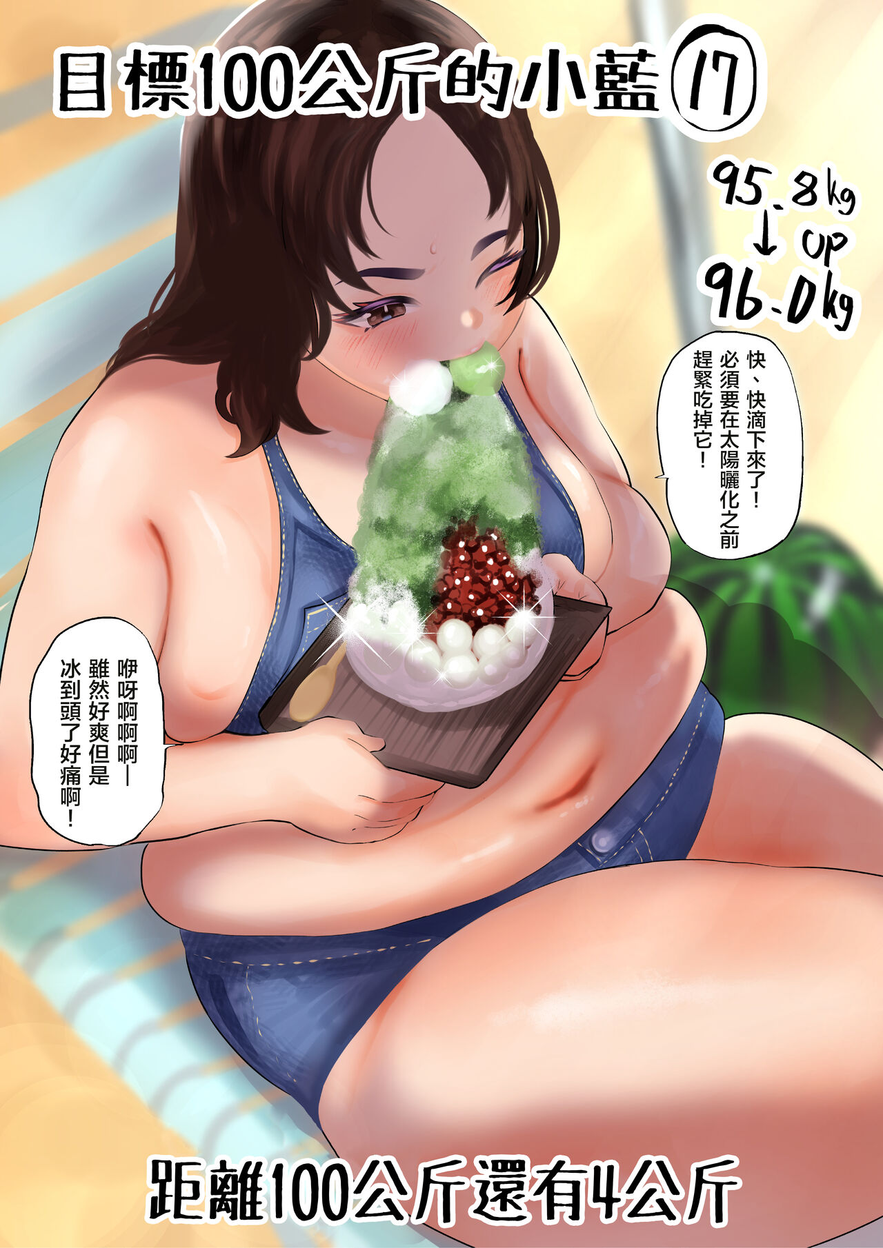 [Fukuhara Takaya] Ai aims for 100kg | 目標100公斤的小藍 [Chinese] [S4LT] [福原たかや] 100㎏を目指す藍さん [中国翻訳]