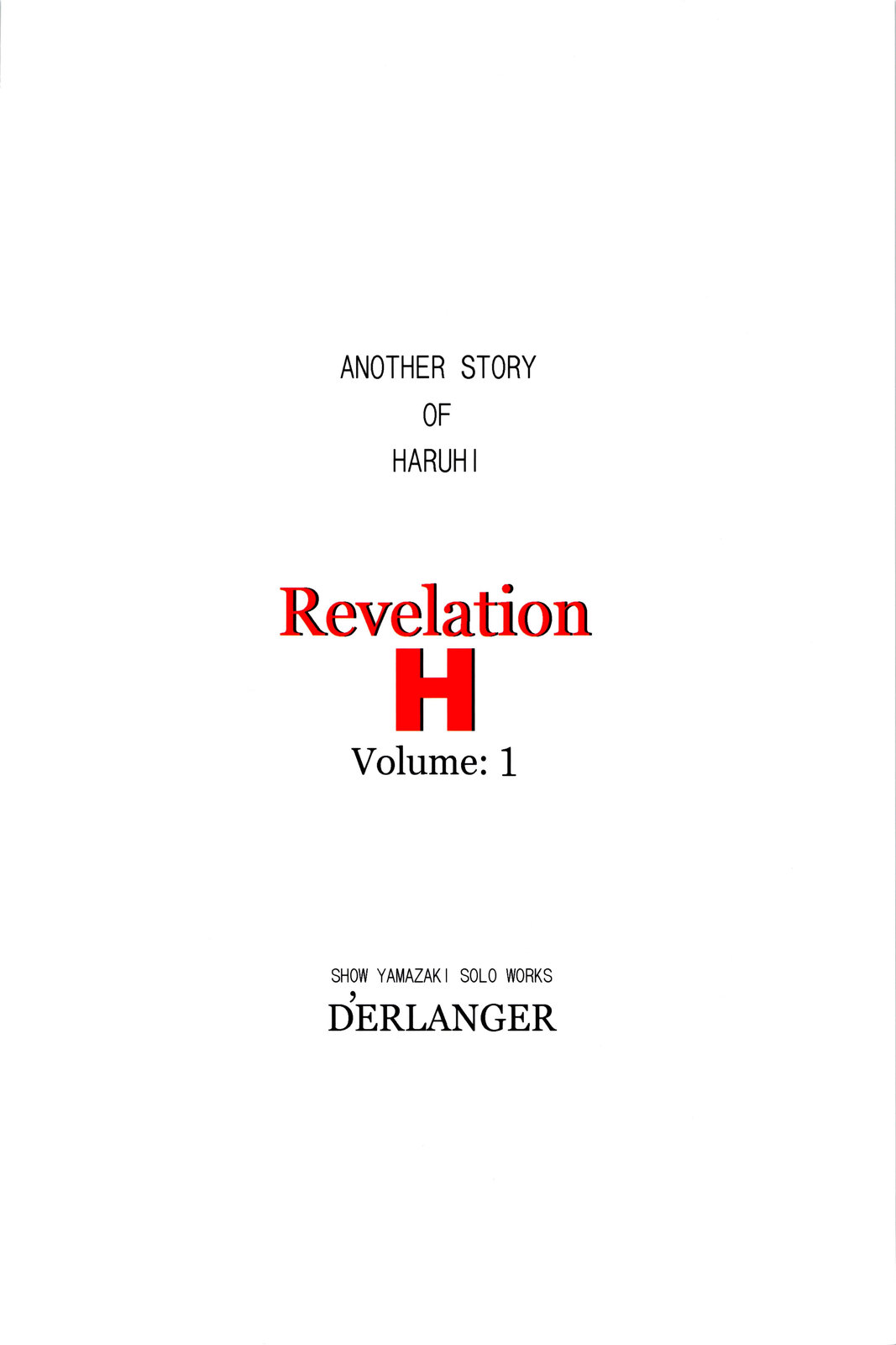[D&#039;ERLANGER] Revelation H 